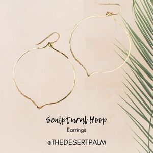 14K Gold Filled Organic Hoop Earrings | Lightweight Modern Hoops